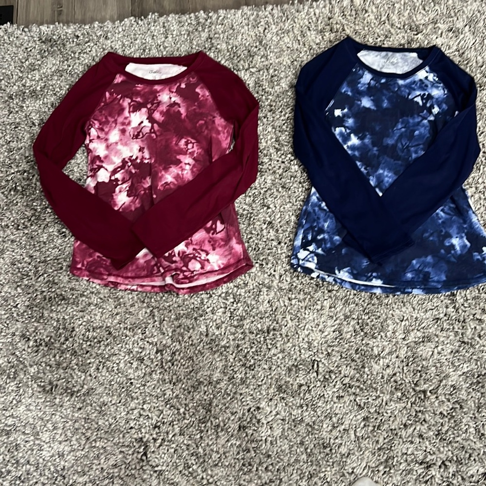 Two justice long sleeve shirts